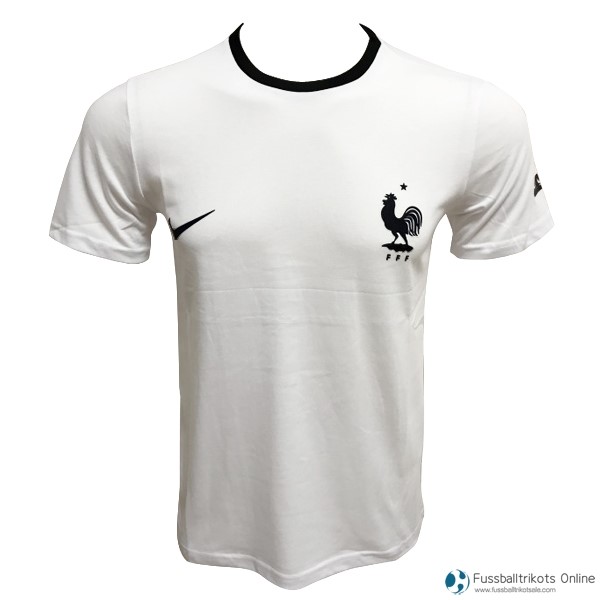 Frankreich Trikot Trainingsshirt 2018 Weiß Fussballtrikots Günstig